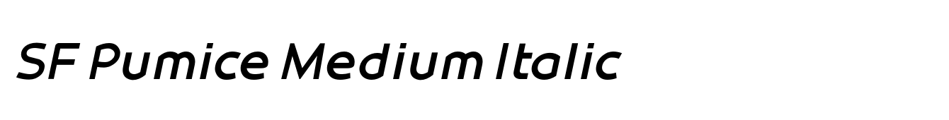SF Pumice Medium Italic
